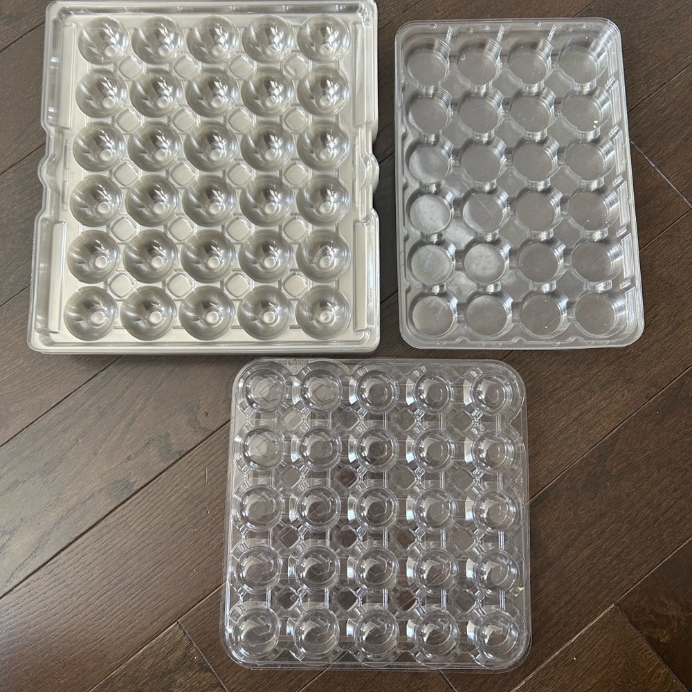 🛍️ 12 Chocolate Jello disposable pastry mold circles and coins shape reusable